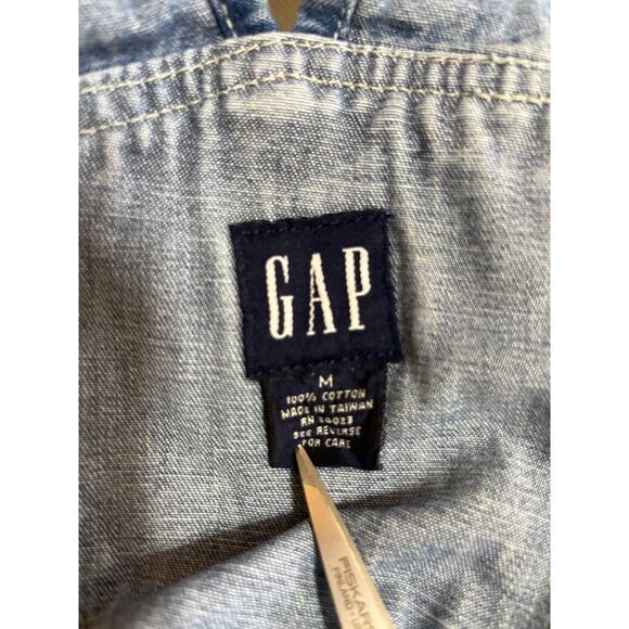 Gap Cargo Wide Leg Bib Overalls M Denim Blue Jean Country Farmhouse Boho  Hippie - Picture 6 of 6
